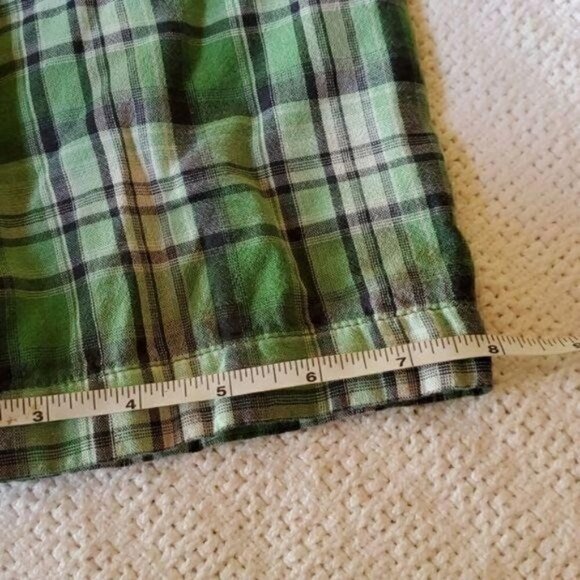 The North Face Green Plaid Casual Button Down Short Sleeve Sz XL Shirt - Picture 11 of 12